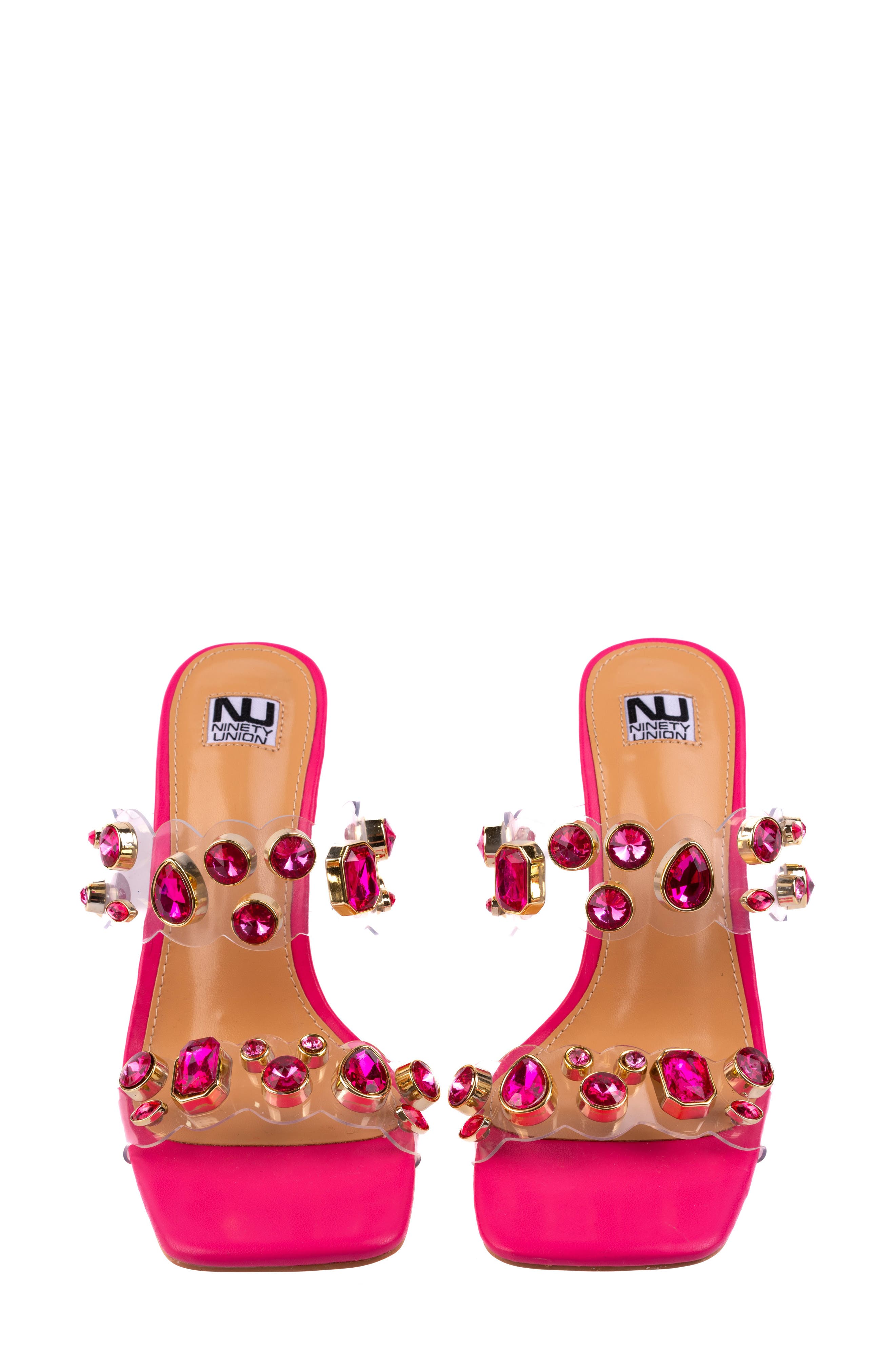 Joyful Embellished Slide Sandal, Alternate, color, FUCHSIA