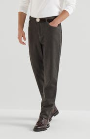 Brunello Cucinelli Virgin wool flannel five-pocket trousers