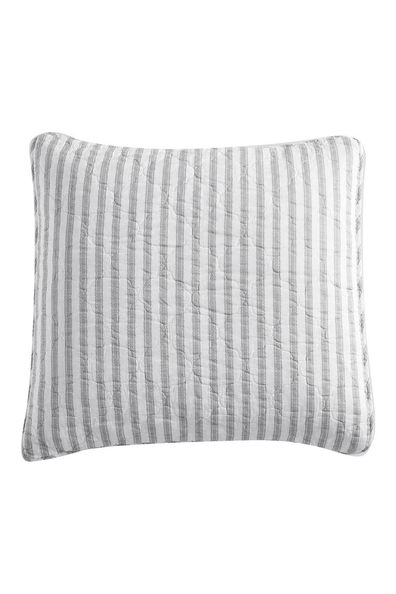 Willow Way Ticking Stripe Quilt & Sham Set, Alternate, color, LT-PASTEL GREY