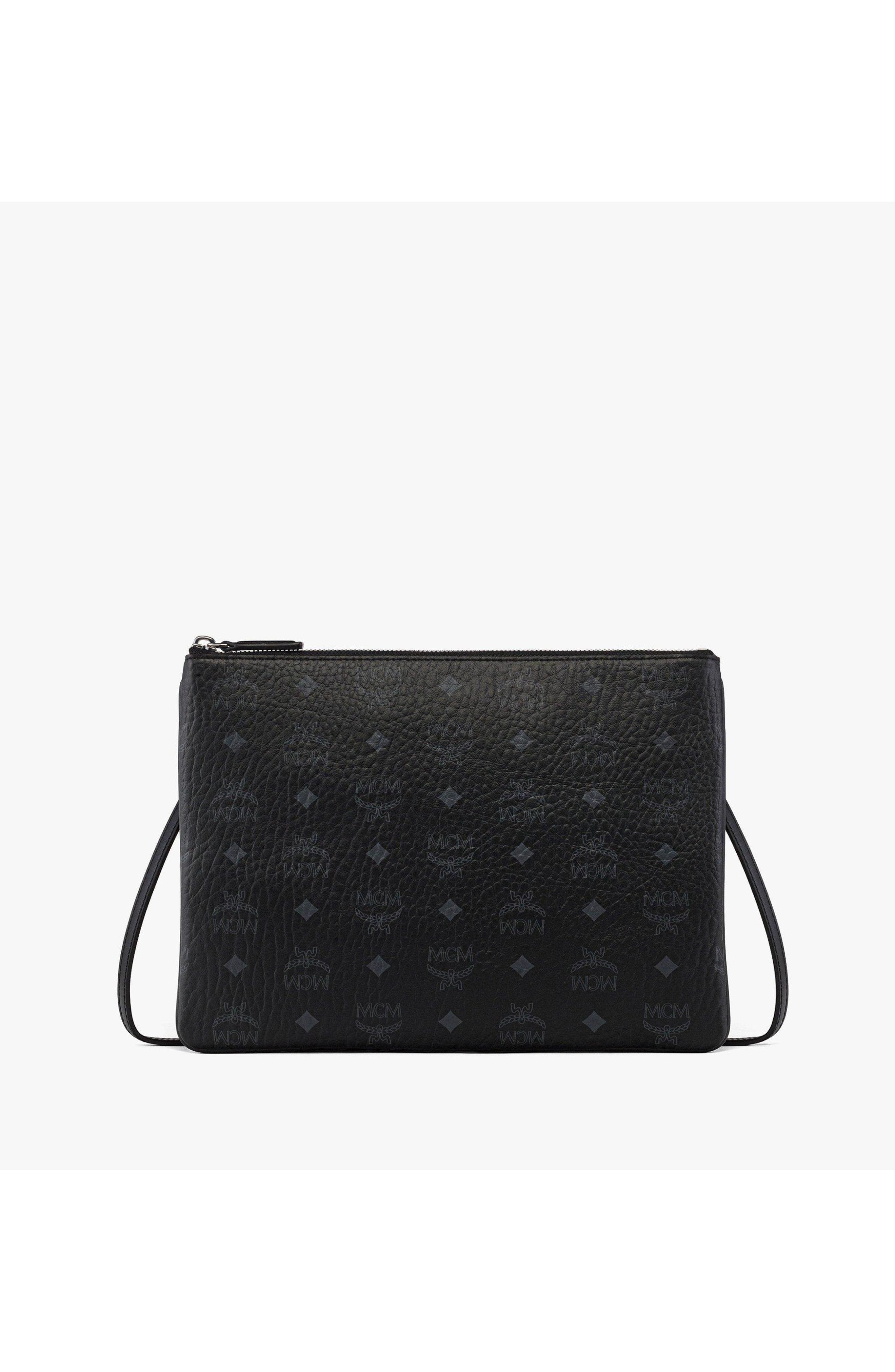 Medium Crossbody Pouch in Visetos Original, Main, color, Black