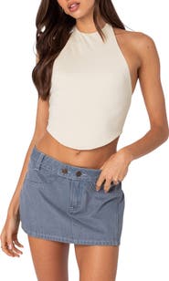 EDIKTED Raine Curved Halter Top