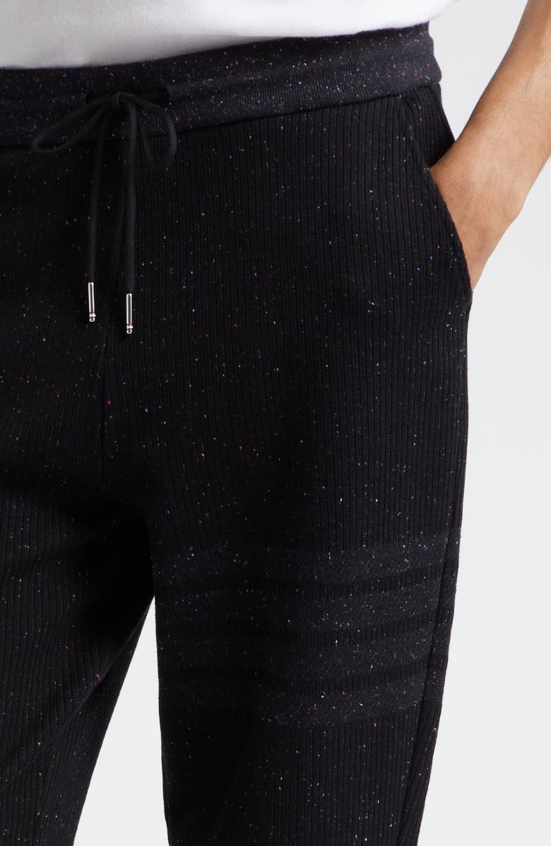 Thom Browne 4-Bar Flecked Cotton & Silk Sweatpants, Alternate, color, 