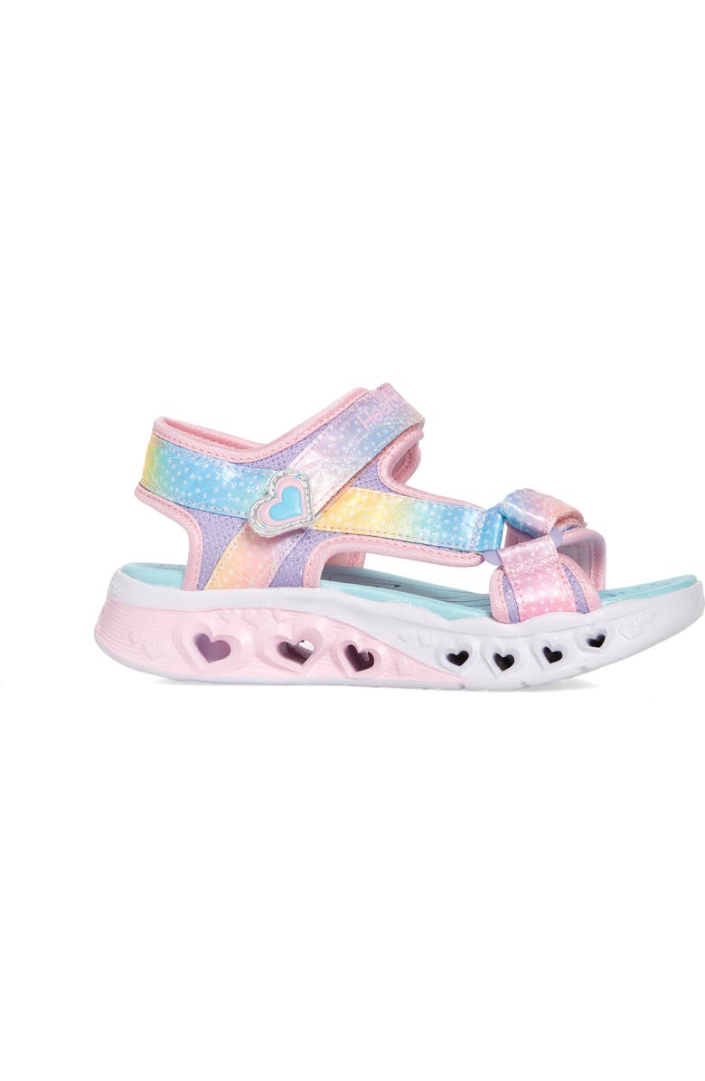 SKECHERS Flutter Hearts Light-Up Sandal, Alternate, color,