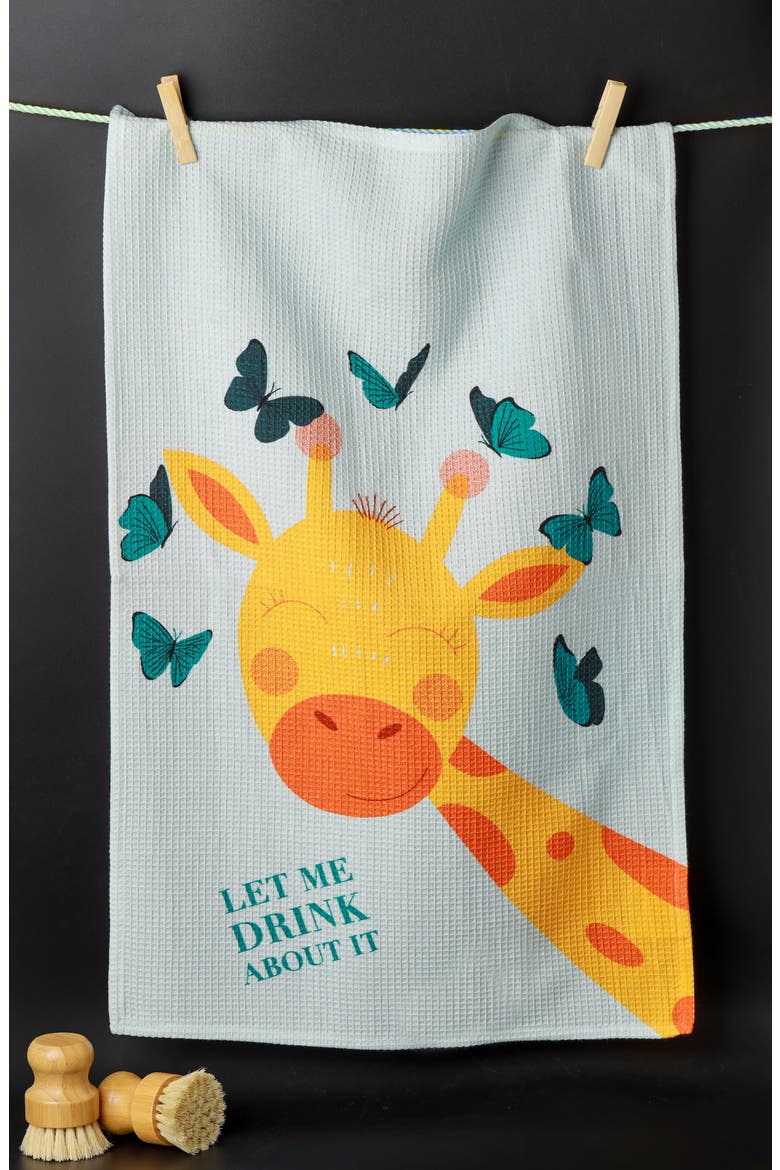 Party Animals Set of 3 Kitchen Towels, Alternate, color, LIGHT BLUE/ MULTI-COLOR