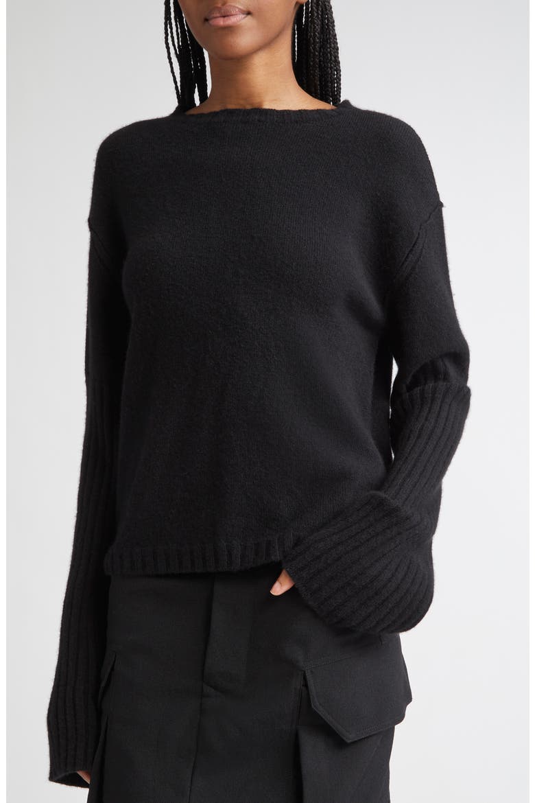 Shroud Cashmere Sweater, Alternate, color, BLACK