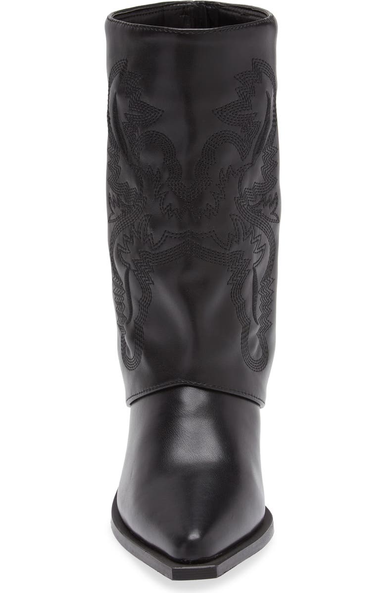 AZALEA WANG Portabella Foldover Shaft Pointed Toe Bootie, Alternate, color,