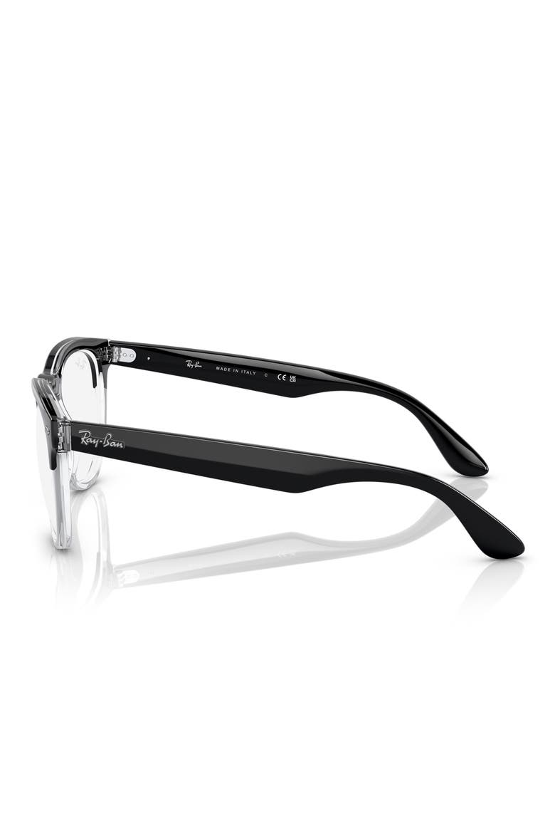 54mm Square Optical Glasses, Alternate, color, BLACK