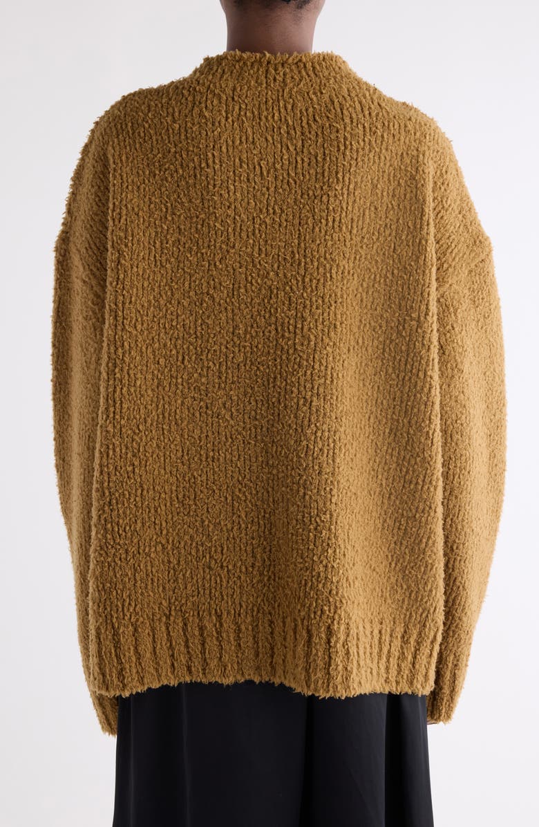 Acne Studios Kusto Teddy Intarsia Wool Blend Sweater, Alternate, color, Khaki Beige