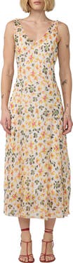 Diane von Furstenberg Jules Metallic Floral Print Sleeveless Dress