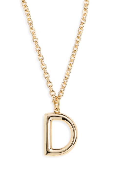 The Big Puffy Initial Pendant Necklace