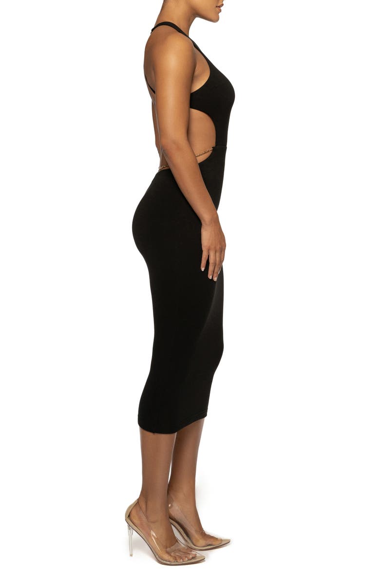 JLUXLABEL Empress Open Back Body-Con Midi Dress, Alternate, color,