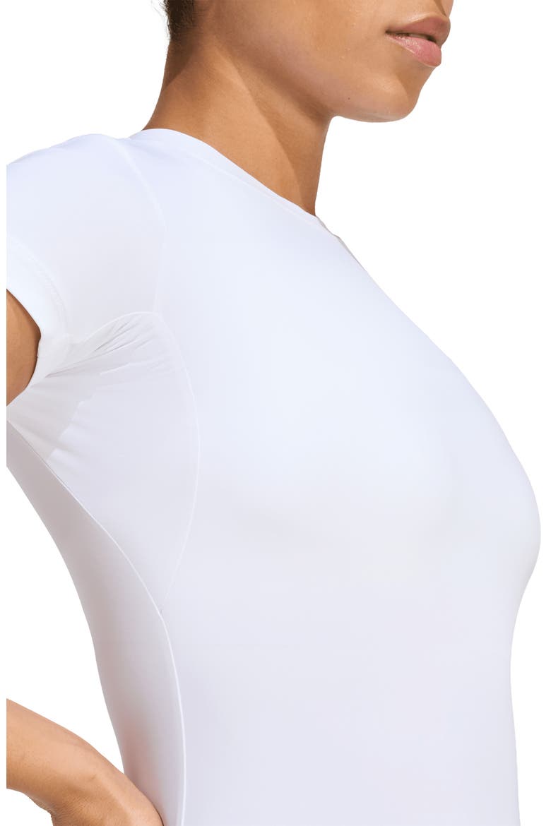 Power Essentials Workout Contour T-Shirt, Alternate, color, WHITE