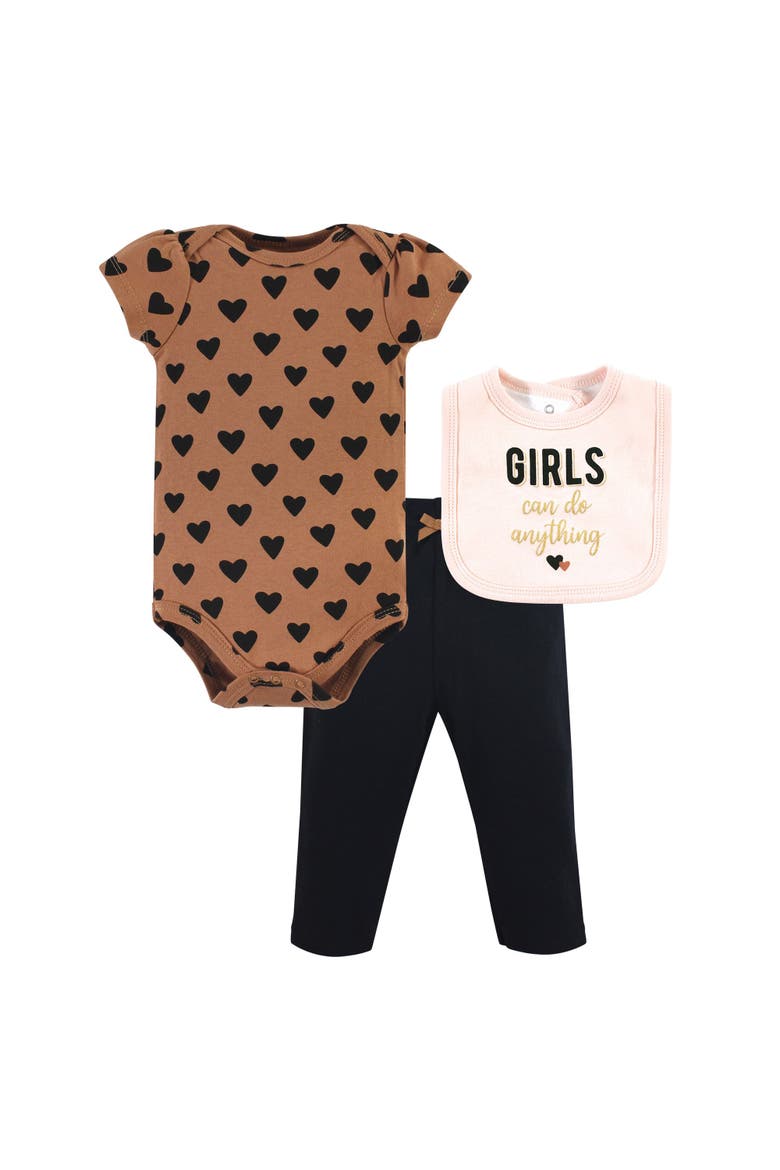 Soft Cotton Layette Collection, Main, color, Cinnamon Hearts