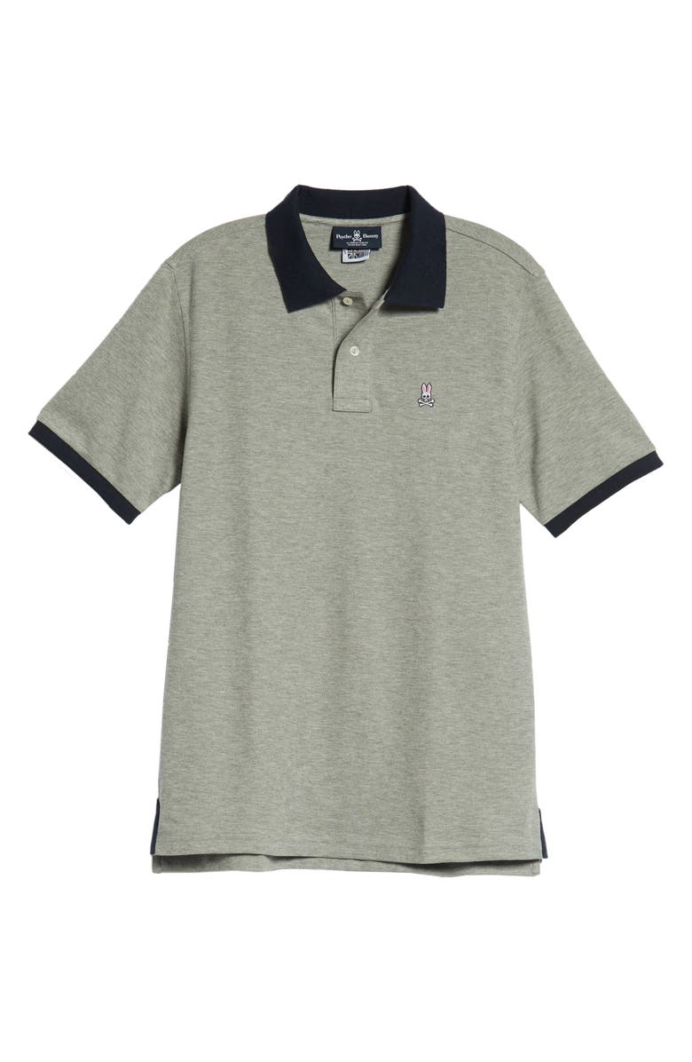 Psycho Bunny Checkered Collar Piqué Polo, Alternate, color,