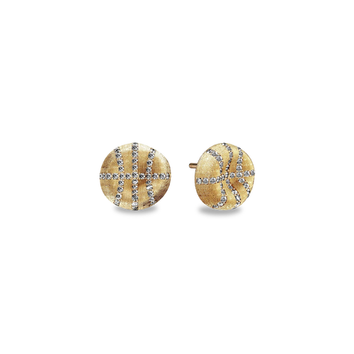 Pascal The Basketball Leaking Ball Diamond Pavé Earrings