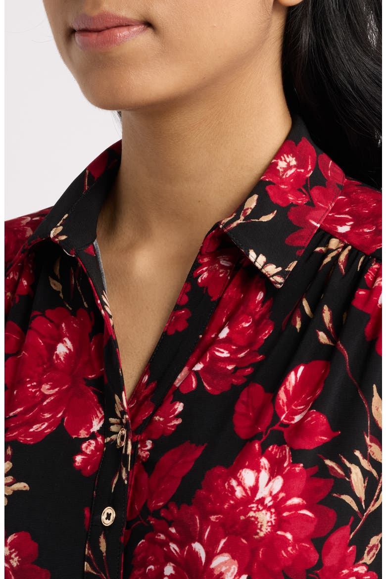Print Roll Tab Shirt, Alternate, color, ANNE BLACK MULTI