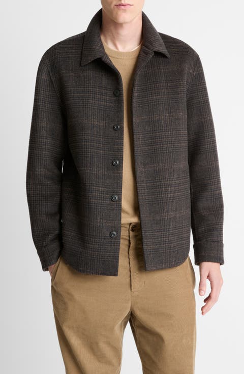 Splittable Wool Blend Shirt Jacket
