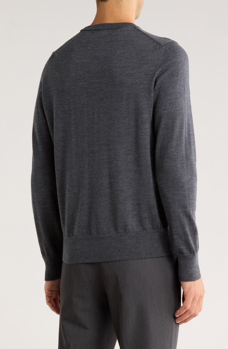 Brooks Brothers Wool Crewneck Sweater, Alternate, color, Charcoal