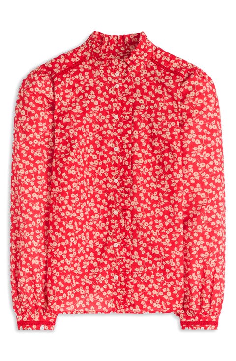 Helena Floral Cotton Button-Up Shirt