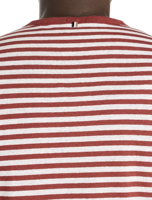 Hugo Boss Boss Big & Tall Tiburt 457 Striped T-shirt In Open Brown