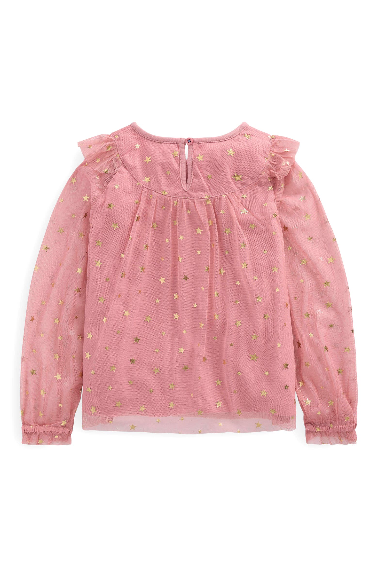 Star Mathod Mini Boden Kids' Foil Star Tulle Top | Nordstromrack