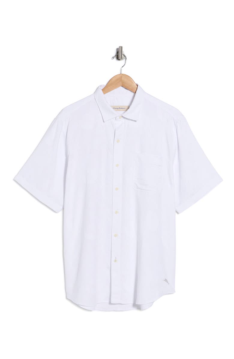 Tommy Bahama Short Sleeve Button-Up Shirt, Main, color, White