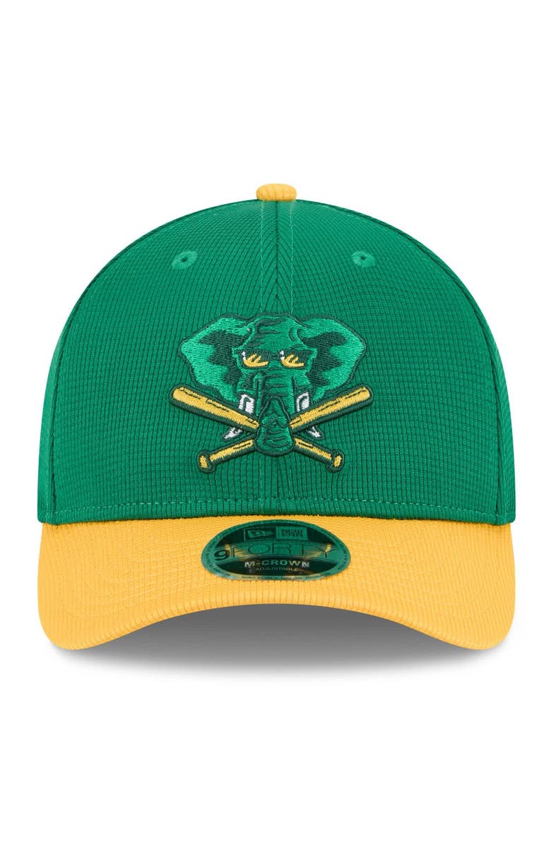 New Era Men's New Era  Green/Gold Athletics 2025 Batting Practice 9FORTY M-Crown Adjustable Hat, Alternate, color, 