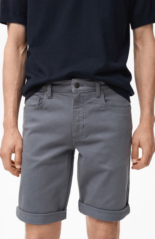 Mango Denim Bermuda Shorts In Gray