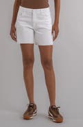 KUT from the Kloth Hailey Raw Hem High Waist Denim Bermuda Shorts
