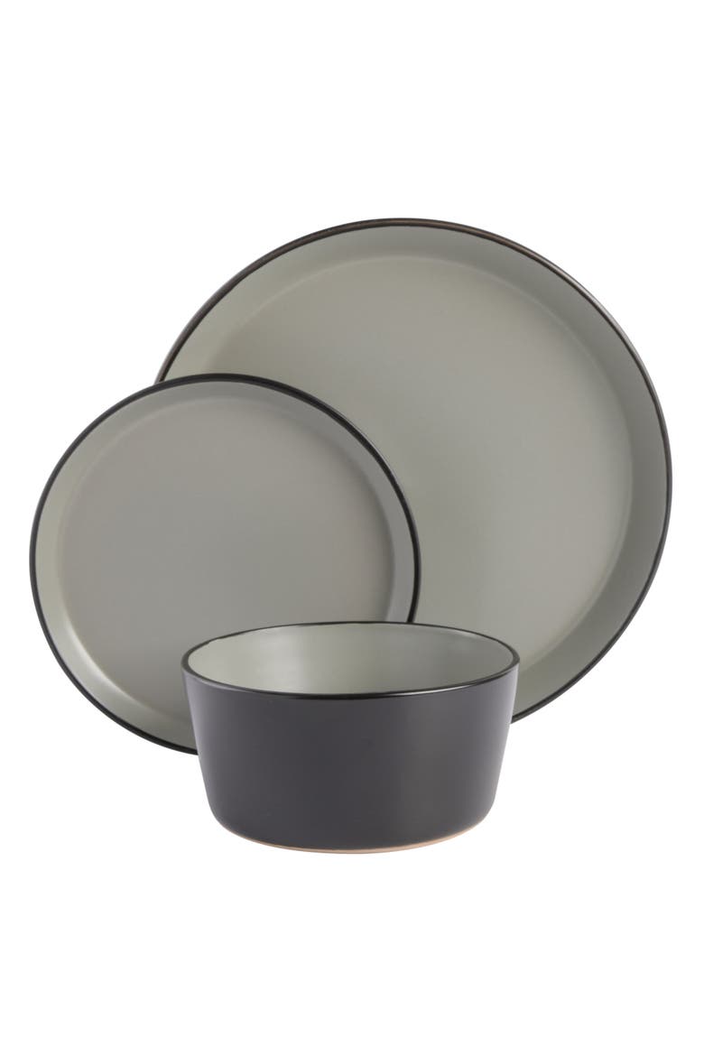 Soho Lounge Sofia Coupe Stoneware Dinnerware Set, Alternate, color, Grey