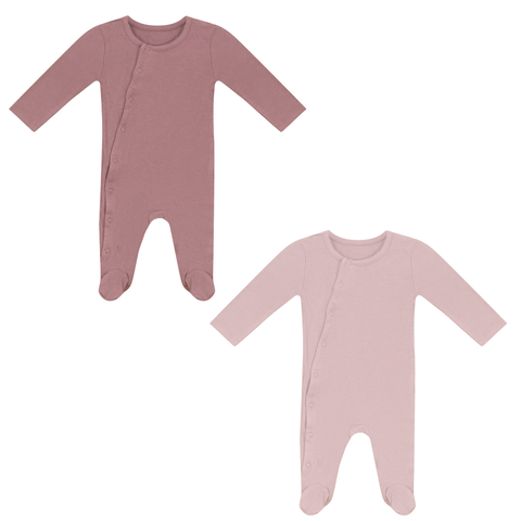 Ribbed Button Up Assorted Romper Set (Baby)