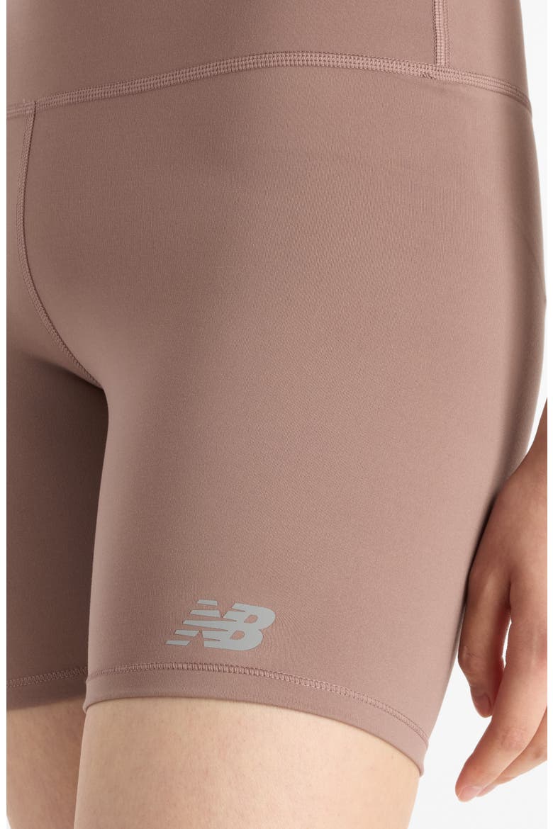 NB Harmony 6-Inch High Rise Performance Athletic Shorts, Alternate, color, BROWN