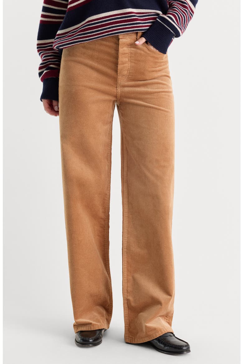 Vintage Wide Leg Corduroy Pants, Main, color, CAFE CLAY