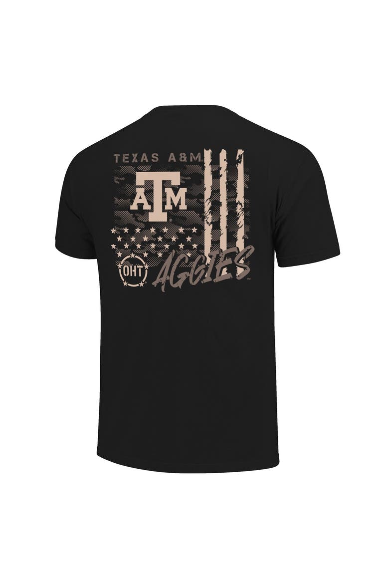 Men's  Black Texas A&M Aggies Comfort Colors OHT Camo Overlay T-Shirt, Alternate, color, Black