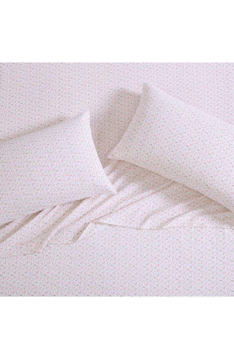 Laura Ashley Evie Cotton Flannel Sheet Set, Alternate, color, Lt-Pastel Pink