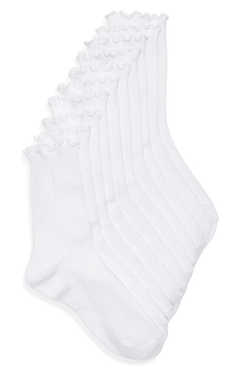 5-Pack Demi Lettuce Edge Crew Socks