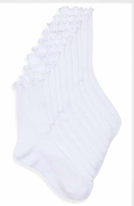 NORDSTROM RACK 5-Pack Demi Lettuce Edge Crew Socks