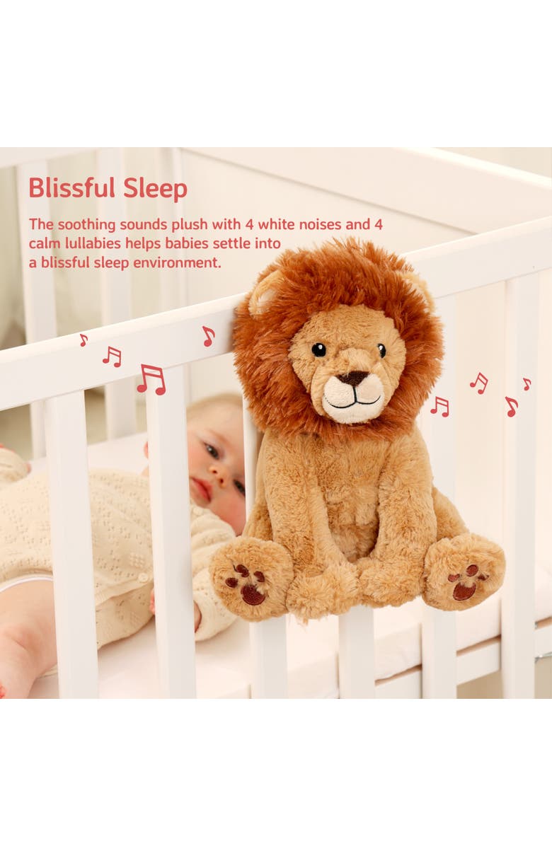 Cloud B Louis the Lion Smart Sensor - Plush Toy & Baby Sleep Sound Soother, Alternate, color, Brown