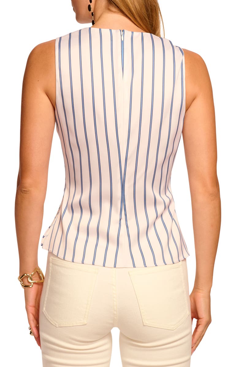 Ramy Brook Vernonika Stripe Surplice V-Neck Top, Alternate, color, Ivory Seaside