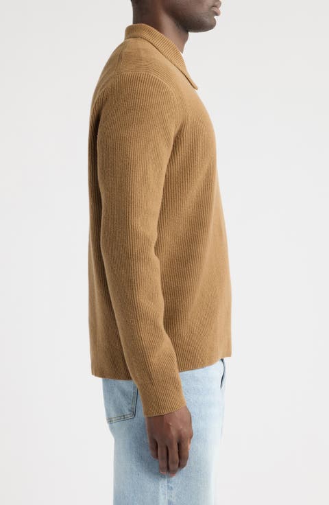 Saisaks Wool Half Zip Polo Sweater
