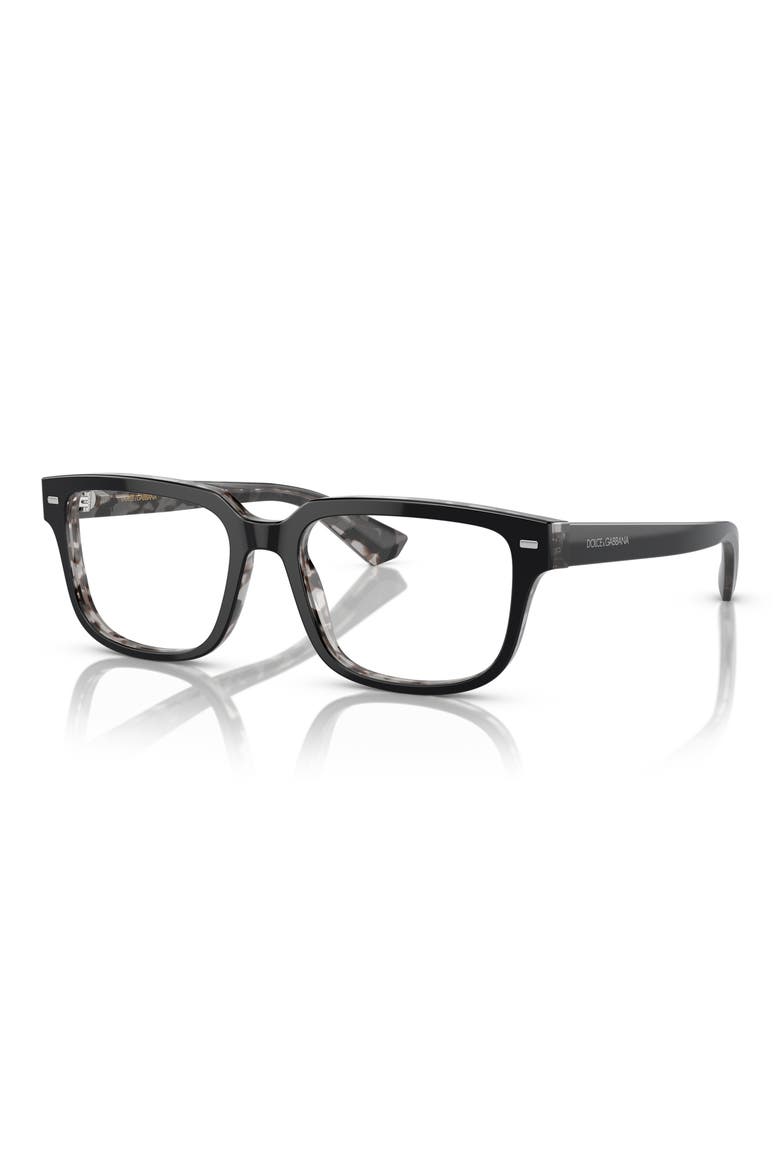 54mm Square Optical Glasses, Alternate, color, BLACK GREY