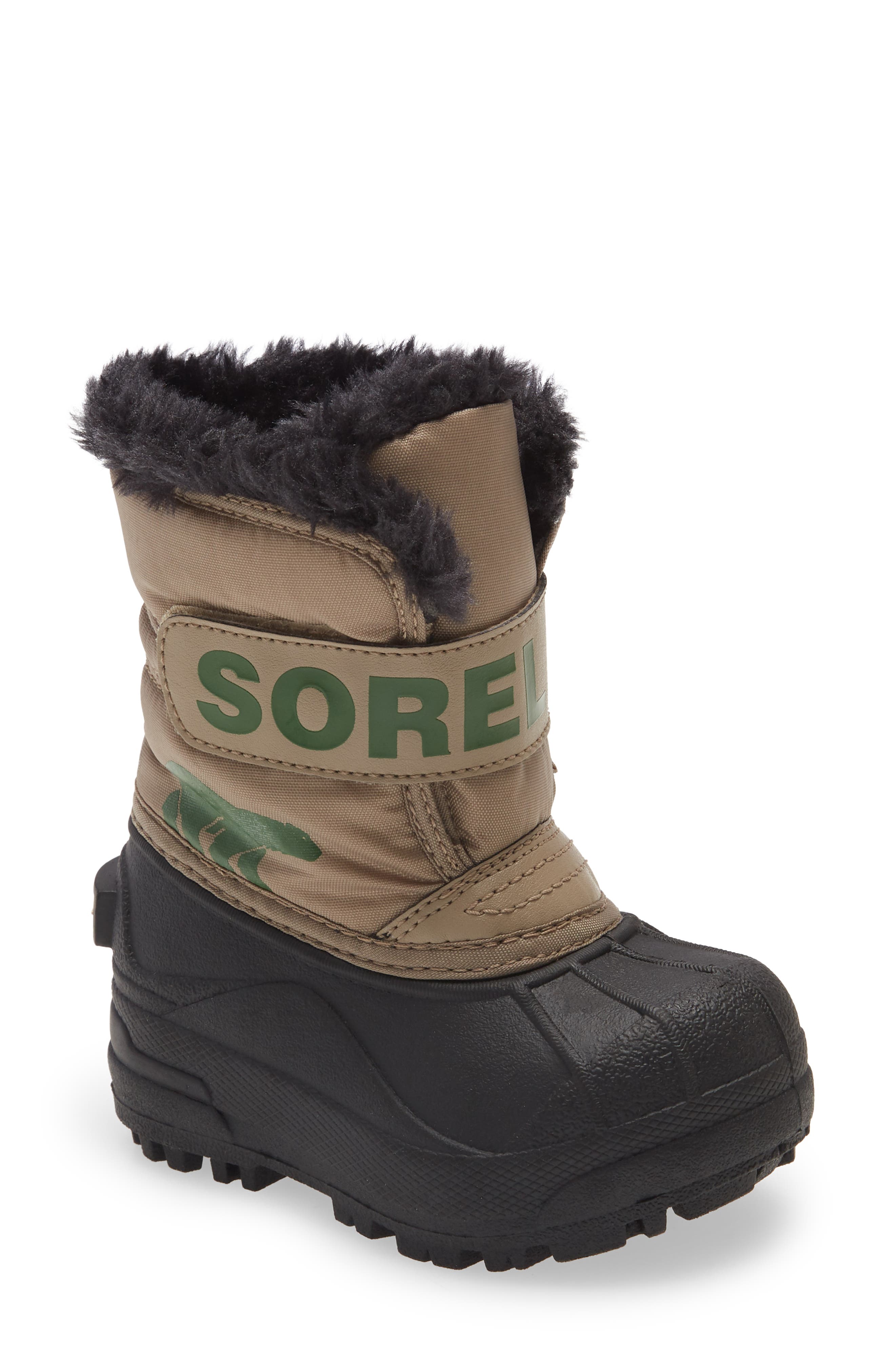 Kids' Snow Commander Insulated Waterproof Boot, Main, color, KHAKI