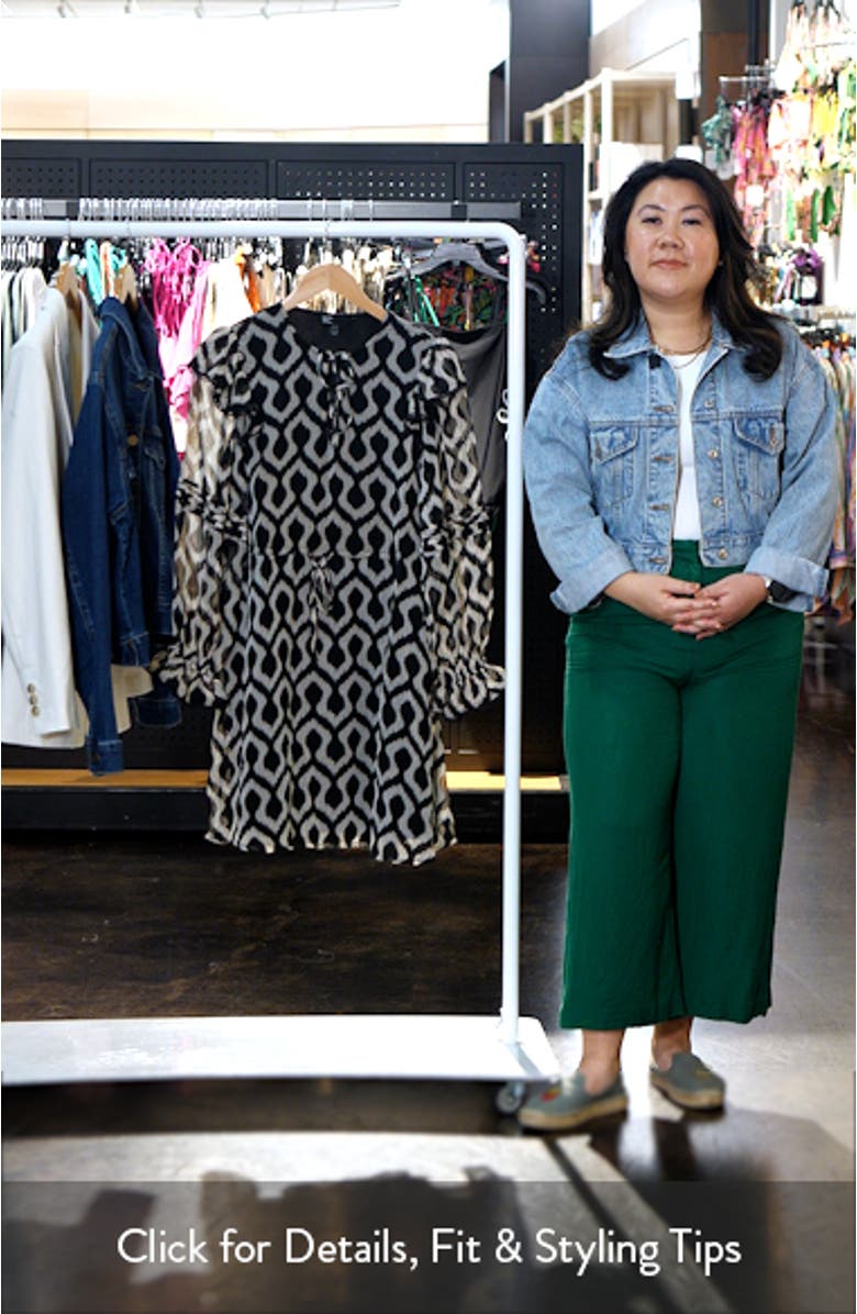 Ruffle Long Sleeve Chiffon Minidress, sales video thumbnail