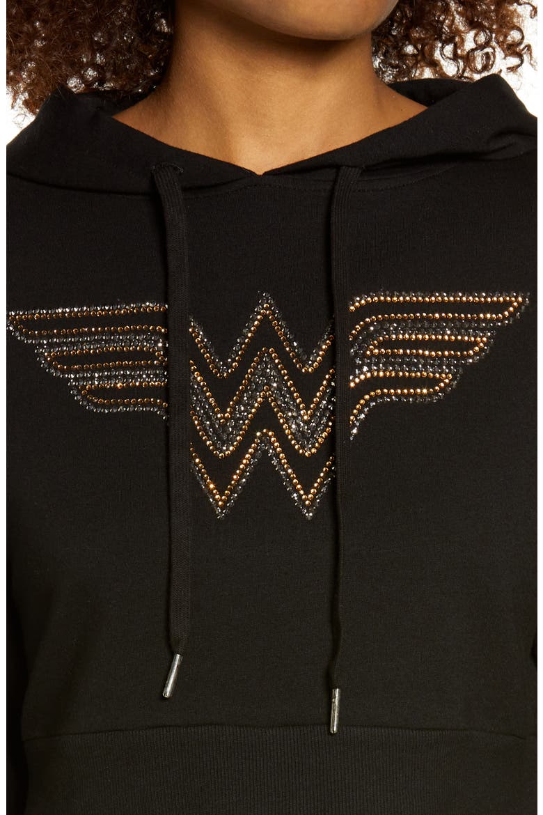 Member Crop Tennis Hoodie, Alternate, color, BLACK