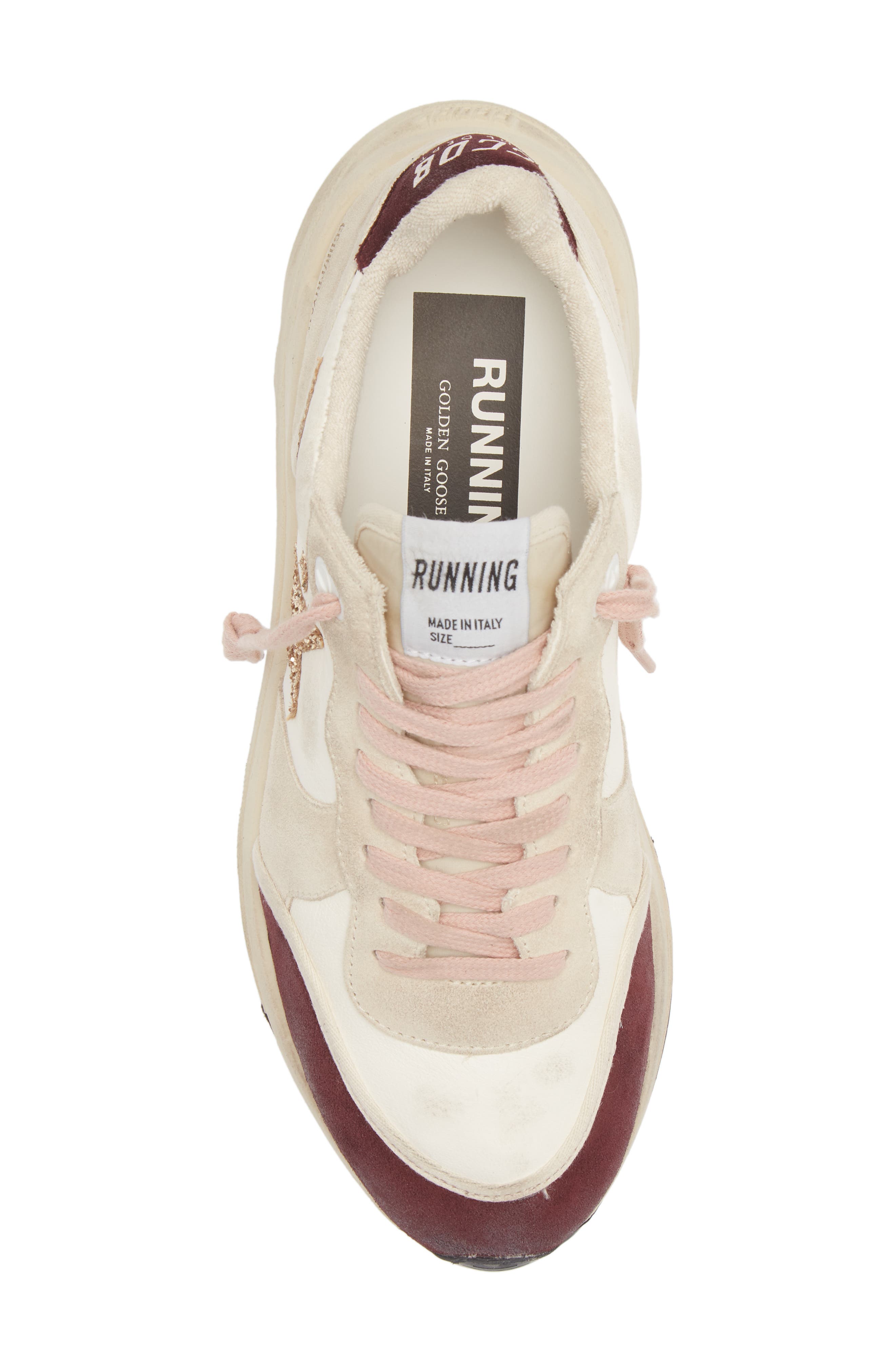 Golden Goose Glitter Star Running Shoe, Alternate, color, 