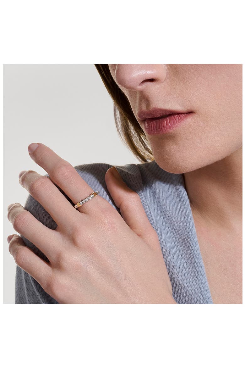 JH Essentials 14K Gold Ring, 3mm, Alternate, color, SILVER AND GOLD WHITE DIAMOND