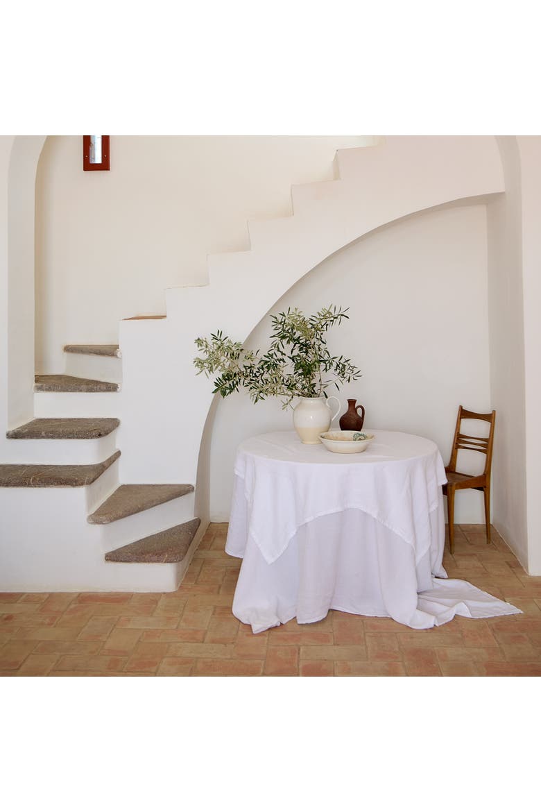 Maria Table Cloth, Alternate, color, Chalk white