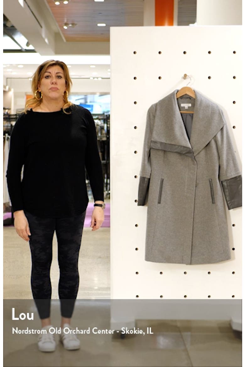 Wool and Faux Leather Coat video