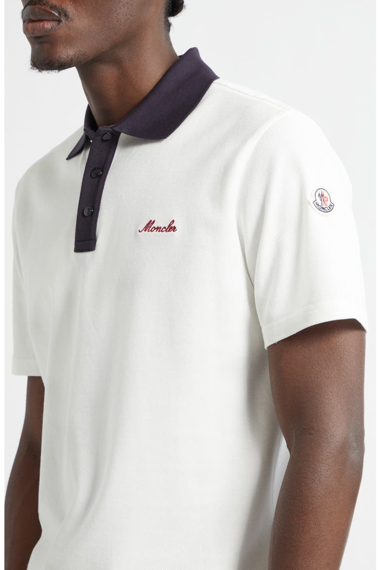 Logo Patch Cotton Piqué Polo, Alternate, color, SILK WHITE