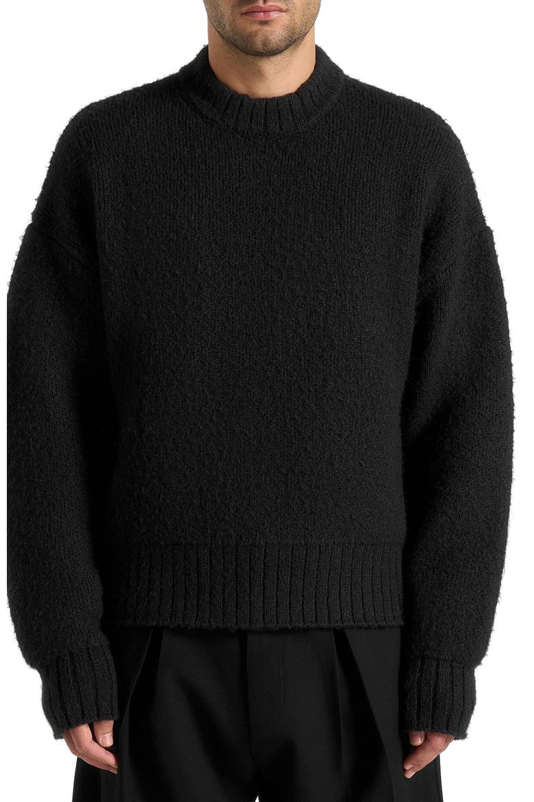 Brushed Wool Knit Jumper, Alternate, color, Black